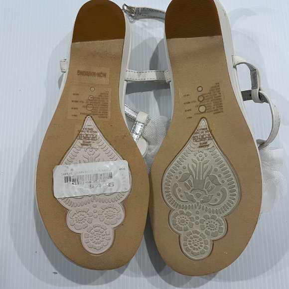 Stuart Weitzman Women's White Floral Sandals Size 4 - Picture 4 of 5